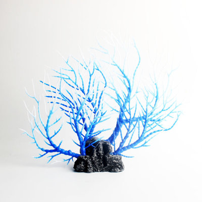 Plastics Fake Coral Aquarium Fake Sea Branch Soft Plastic Handmade With Base For Saltwater Tank Decor