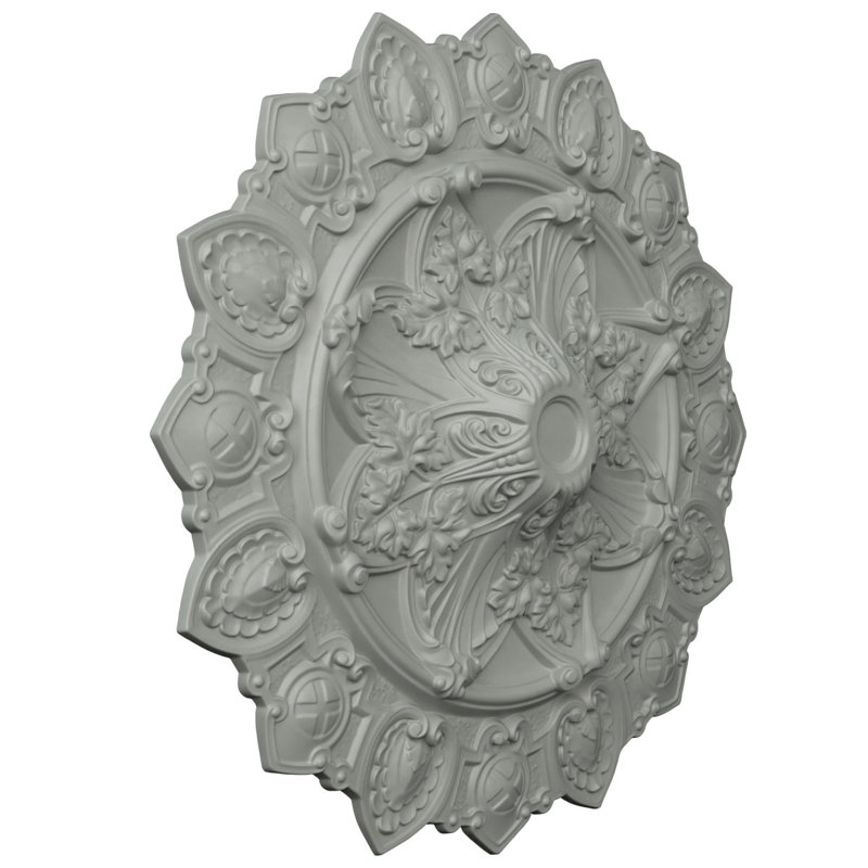 Médaillon de plafond Endurathane Julianna, DO 35 3/8 po x P 2 1/4 po x P 1 7/8 po, apprêté en usine