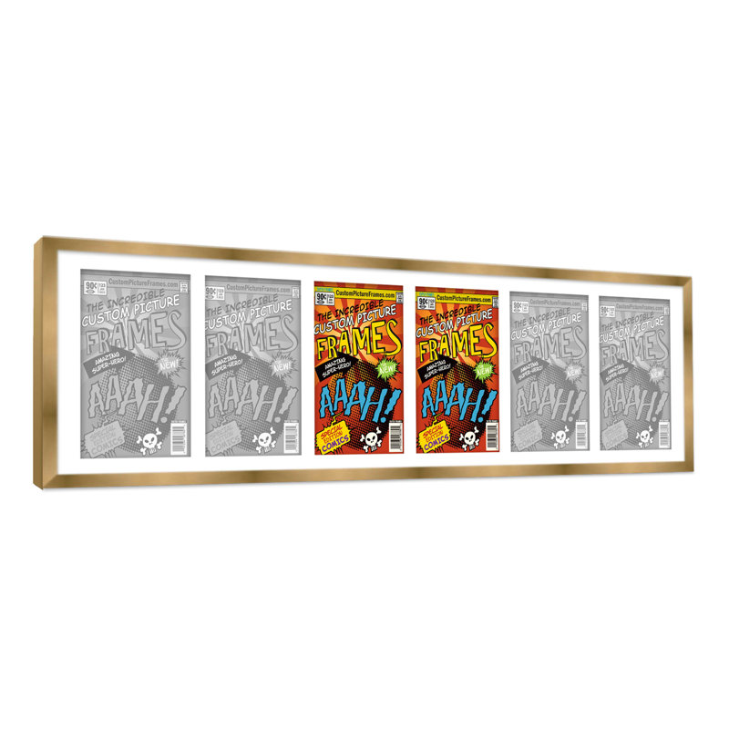 Cadre photo Evalynn, Blanc / or, 7,75 po x 10,5 po