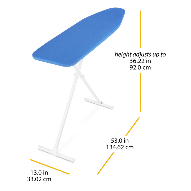 Whitmor Blue T-Leg Ironing Board with Cotton Cover