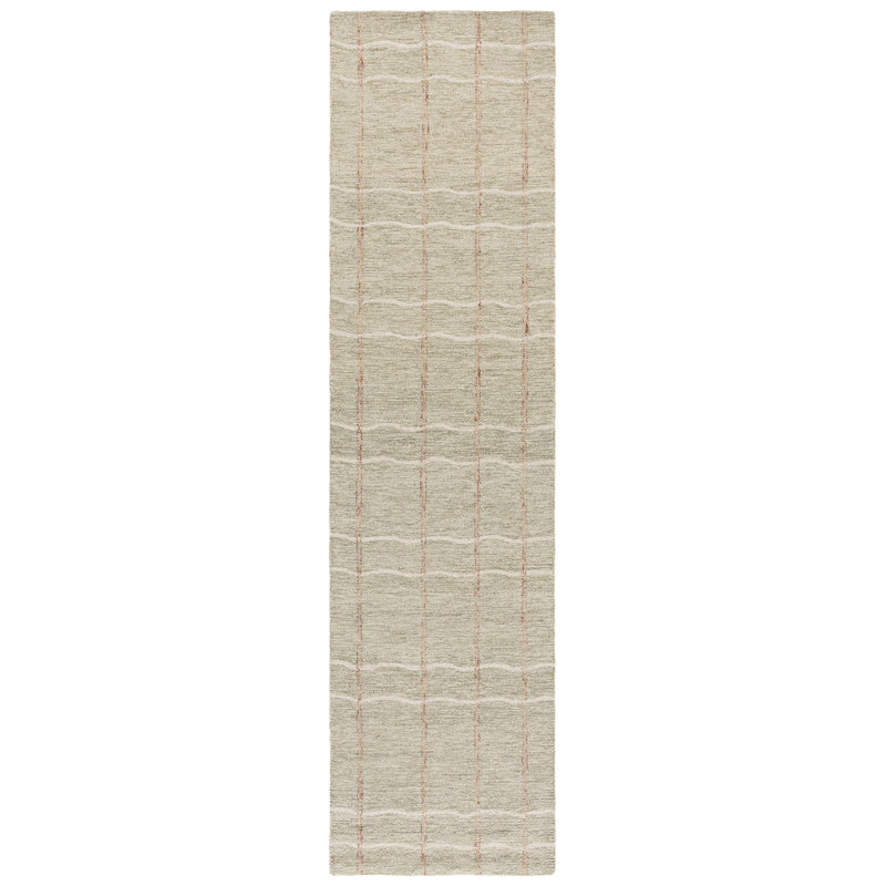 Metro Hand Tufted Wool; Cotton Abstract Indoor Rug, Runner 2'3" x 9'