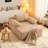 Boneless Velvet Oversized Chaise Lounge Sleeper Sofa-429145838