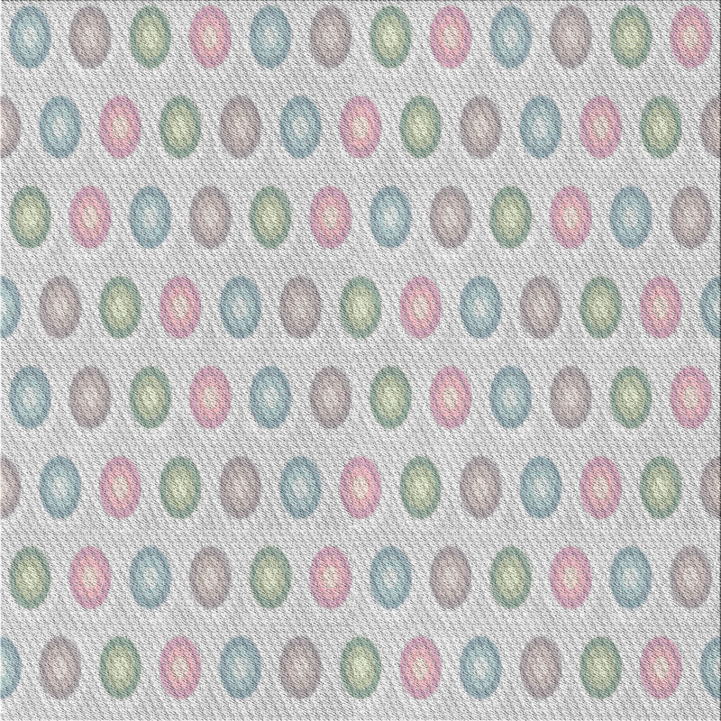 Tapis décoratif à pois gris Porcaro, Carré 6 pi