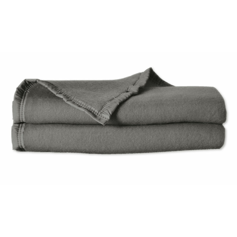 Couverture 100% laine vierge Lyon, Grand, Gris