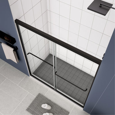 Sophisticated Bypass Shower Door, Sliding Door, With 1/4" Tempered Glass And 50-54"X70"