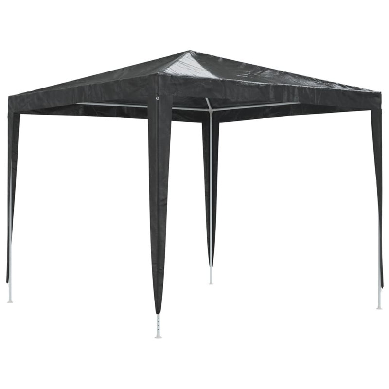 Tente de réception d'extérieur en polyéthylène anthracite et acier 8,2 x 8,2 pi Party, Anthracite