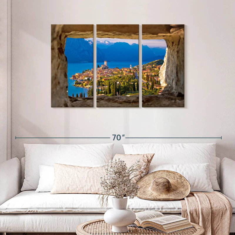 Sebbie vue de Malcesine, H 28 po x l 45 po