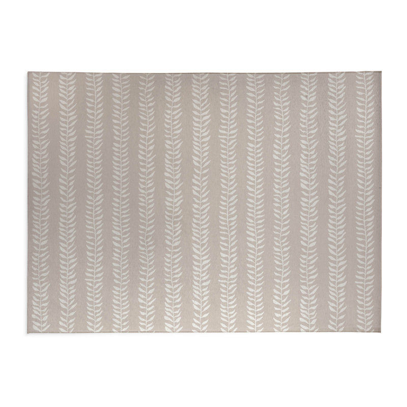 Mystic Ivy Kids Play Mat, Rectangle 4' x 6', Taupe