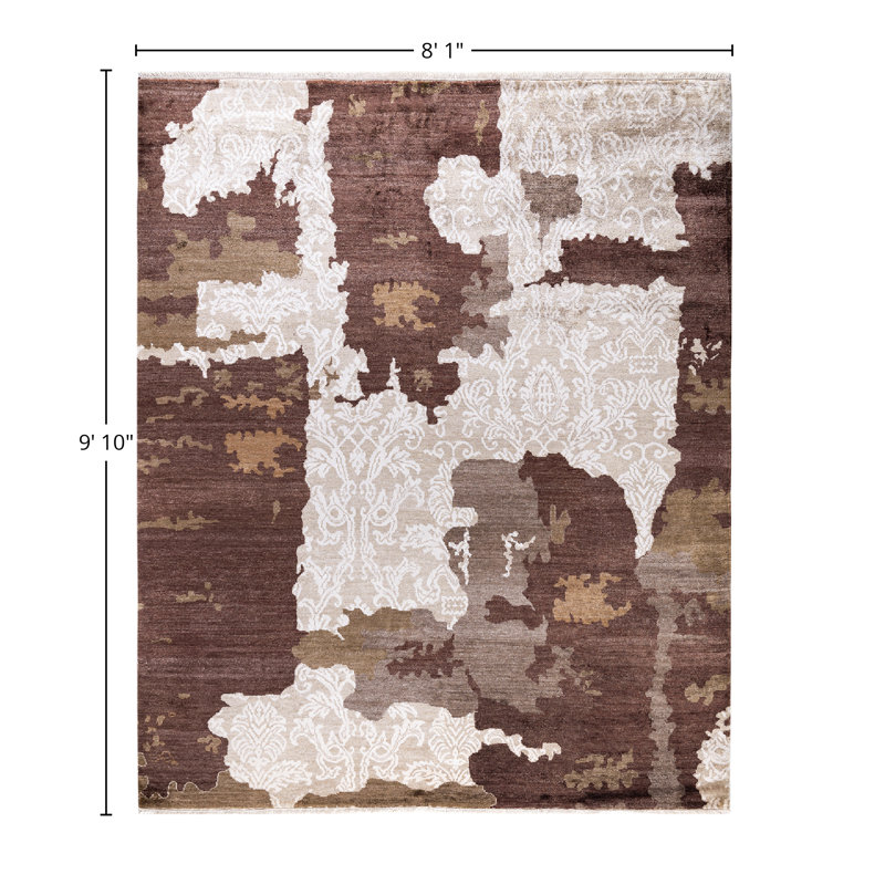 Overdyed One-of-a-Kind 8' 1" X 9' 10" Hand Knotted Area Rug