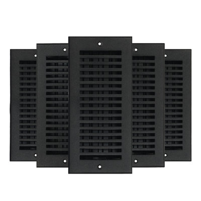 Paquet de 5 ouvertures de conduit 4 po x 10 po SLEEK (5-1 / 2 po x 11-3 / 4 po)