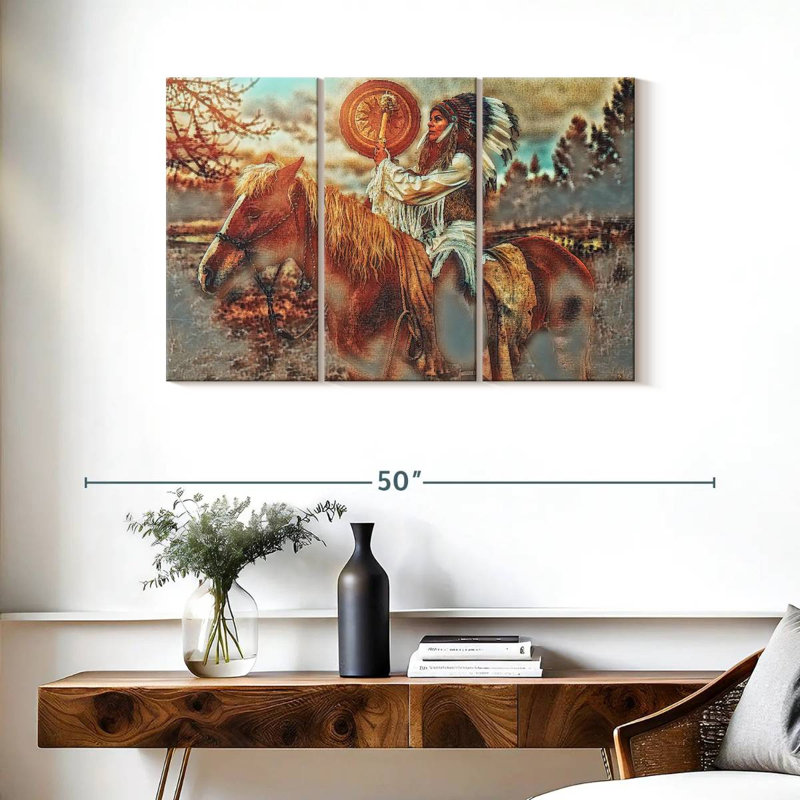 Lelar Indian War Horse, 24" H x 38" W