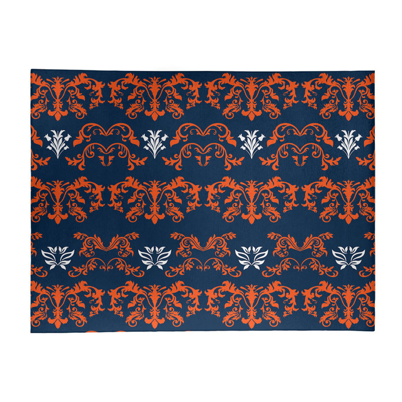 Damask Indoor Rug, Rectangle 8' x 10'