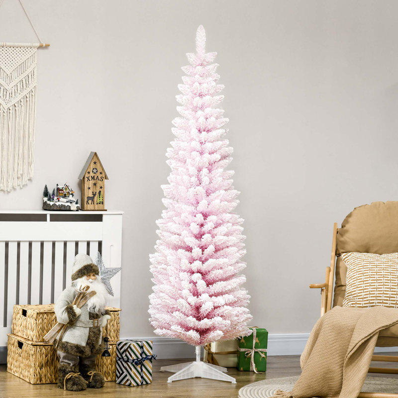Arbre de Noël artificiel enneigé 6 pi avec branches réalistes et base en plastique