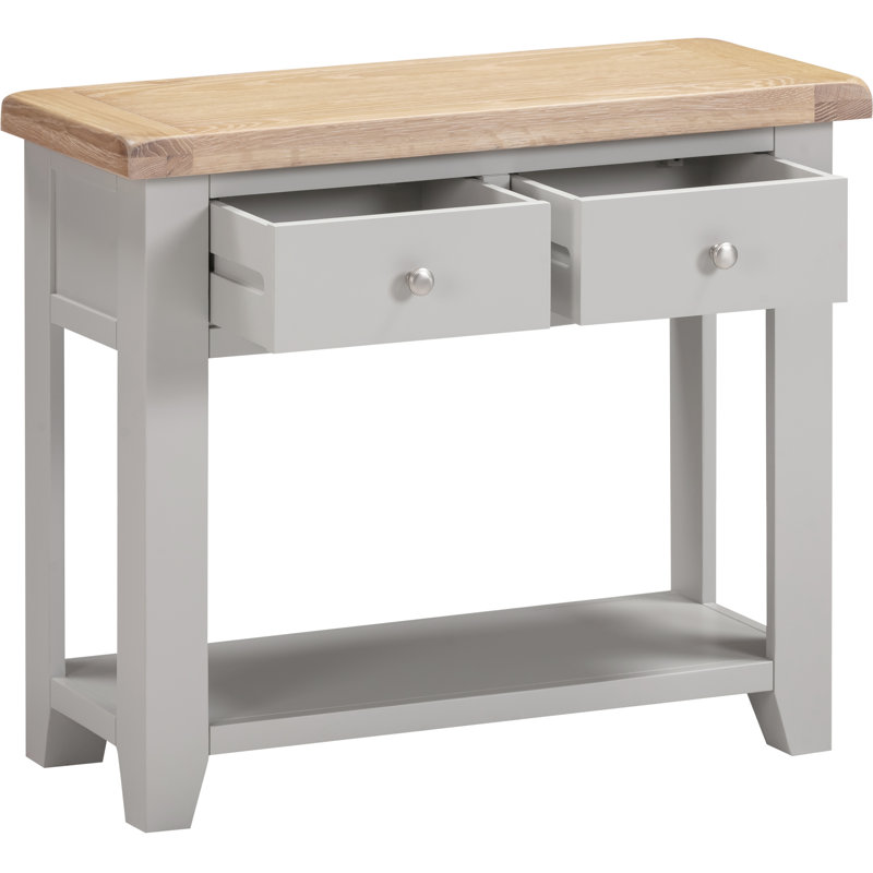 Windsor 85cm Solid Wood Top Console Table, Grey