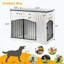 Meuble de rangement pour chien de ferme avec 3 tiroirs, mangeoire amovible, pour chiens moyens / grands