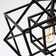 1 - Light 20-Inch Black Geometric Pendant Lamp Open Cage Frame
