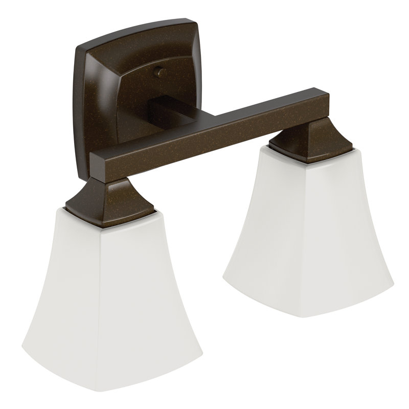 Éclairage pour meuble-lavabo 2 lumières Voss, Bronze huilé