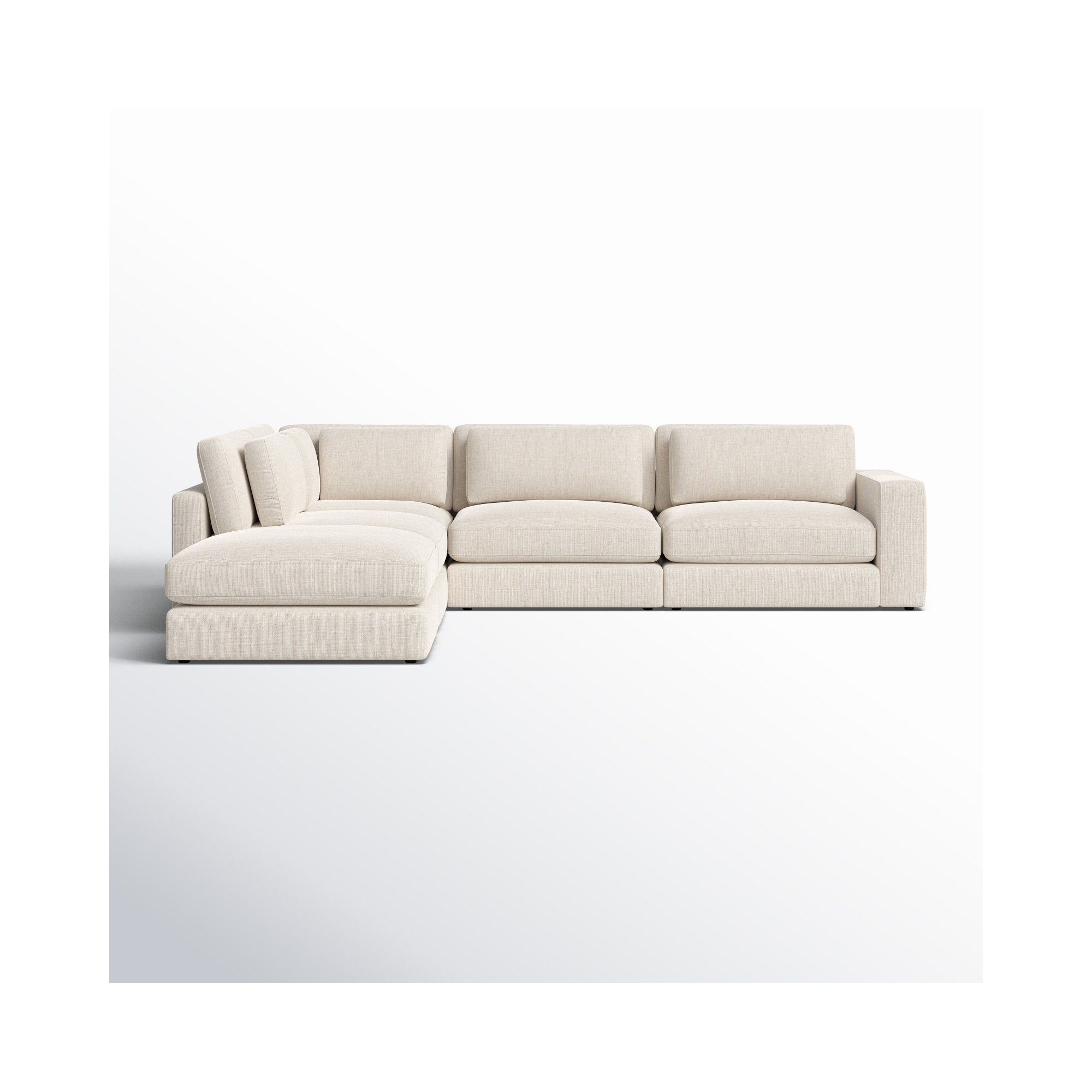 Bridgette 5 - Piece Upholstered Modular Sectional, Left Arm Facing, Essence Natural