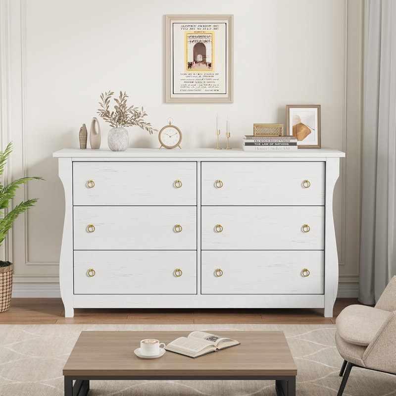 Commode pour chambre à coucher, commode à tiroirs larges avec rangement et armoire, commode en bois pour le salon, la chambre à coucher