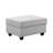 Leo 125" Light Gray Linen Modular L-Shape Sectional Sofa And Ottoman-2110921018