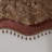 Jacquard Window Rod Pocket Valance With Beads Burgundy 50X18"-445999803