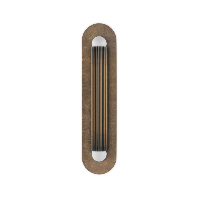 Vesta 2 - Light Flush Mounted Sconce, Heritage Bronze Brass
