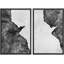 «Black & White Grunge Wood Grain Nature Wilderness», 2 pièces sur toile-99016253-99016250