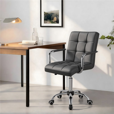 Rawtenstall 360° Swivel Height Adjustable  Ergonomic Office Chair with Removable Arms