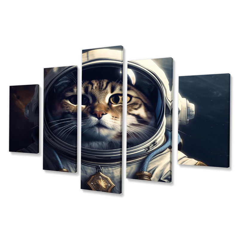 Photographie de l'espace chat I - animaux, décoration murale chat - 5 panneaux
