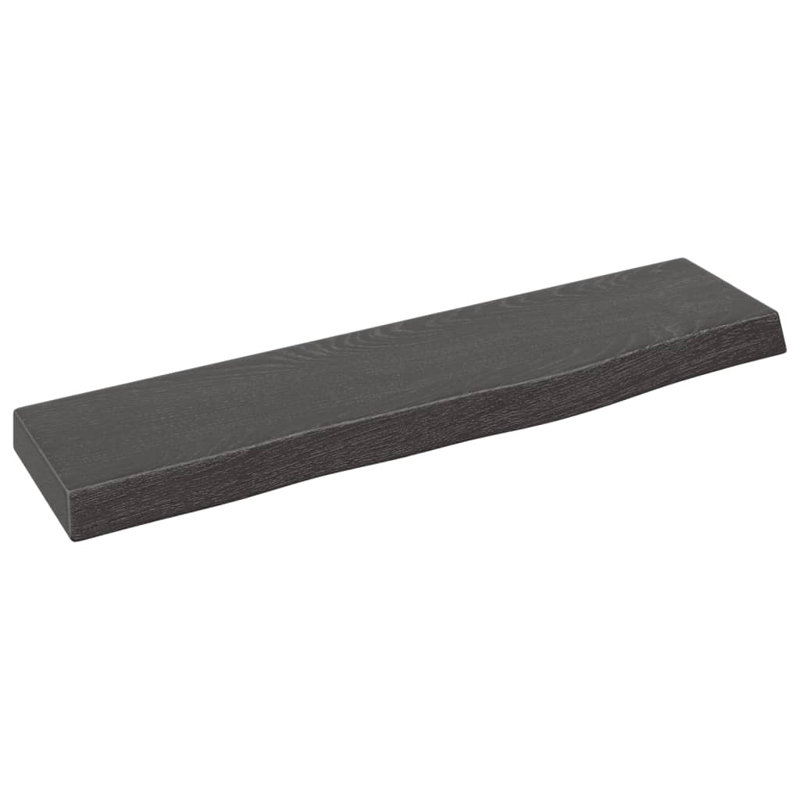 Childress Oak Solid Wood Picture Ledge Wall Shelf, Dark Brown, 2cm H x 40cm W x 10cm D