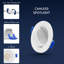Ensemble de 2 po LUXRITE Luminaire à DEL flottant à cardan, rotation réglable à 360 ° et inclinaison à 90 °, 5CCT 2700K-5000K, CRI90, 7W, 600LM, à intensité variable, certifié IC, ETL