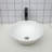 16" L x 16" W Bathroom Vessel Sink White Ceramic Bathroom Sink Circular Above Counter Bathroom Vanity Sink