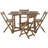 Laoise 4 - Person Acacia Wood Patio Dining Set with Rectangular Table-22809929