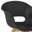 Kona - Chaise de salle à manger d'extérieur en plastique - Noir-1226838273
