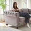 Canapé Chesterfield 63,5 po en velours capitonné-1874608618