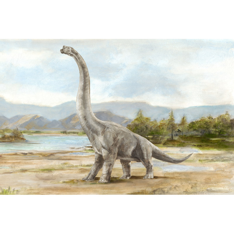 Dinosaur Illustration IV by Ethan Harper - Wrapped Canvas Painting, 61 cm H x 91 cm W, Wrapped Canvas