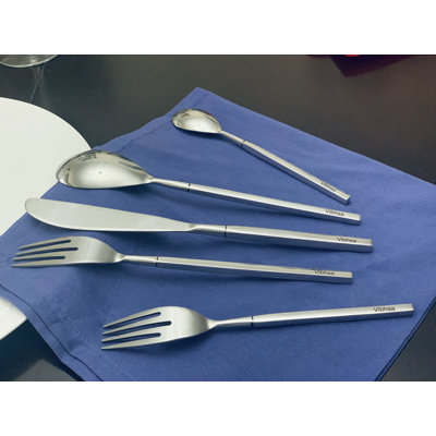 Polished Stainless Steel 5 Piece Place Setting
