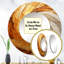 Gold Beige Spiral Poteries I - miroir décoratif à spirales abstraites, miroir mural rond beige, impression d'art-99621566