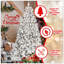 Arbre de Noël floqué avec 850 lumières UL et 63 pommes de pin naturelles - pointes en PVC enneigées, 2240 pointes, structure à charnières, support en métal stable, installation facile-1970672698