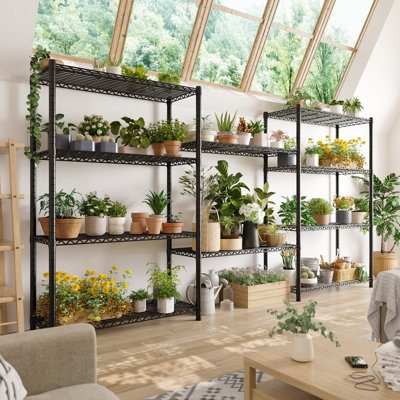 5-tier Wire Shelving Heavy Duty Metal Shelves For Loads Up To 1200lbs, Adjustable Garage & Pantry Storage, 71"h X 35.5"w X 14"d