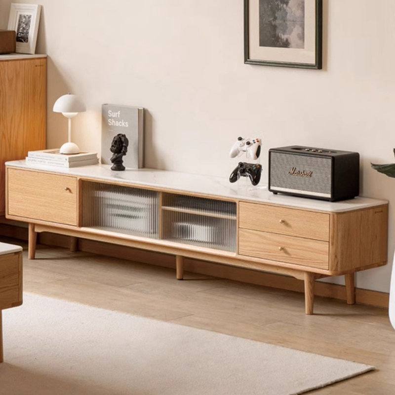 Meuble télé Modern Burlywood, H 17,72 po x L 70,87 po x l 13,78 po