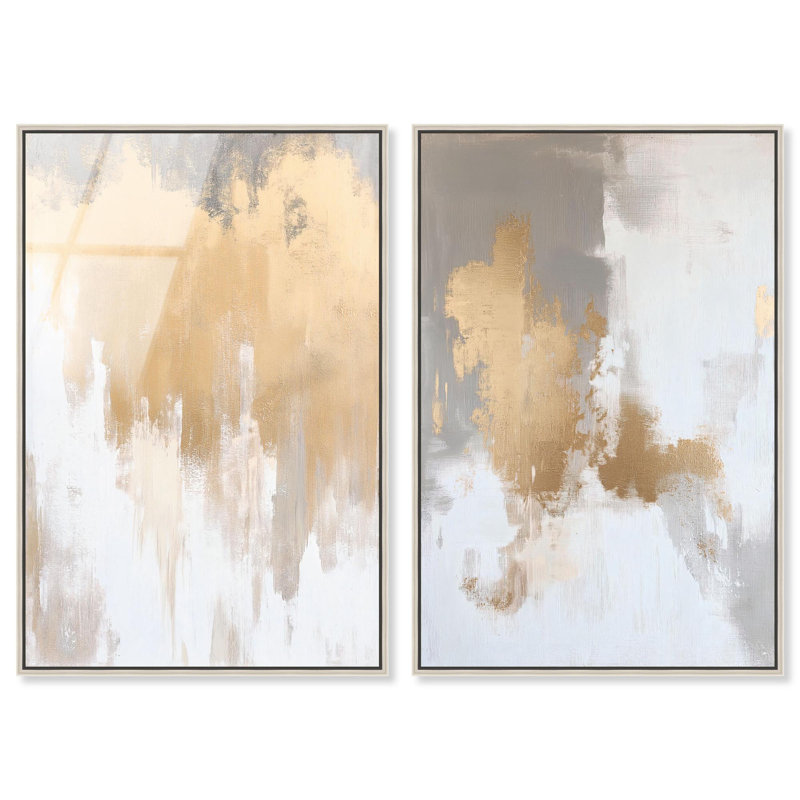 Golden Tranquility Golden Art, H 25 po x l 17 po, Argent