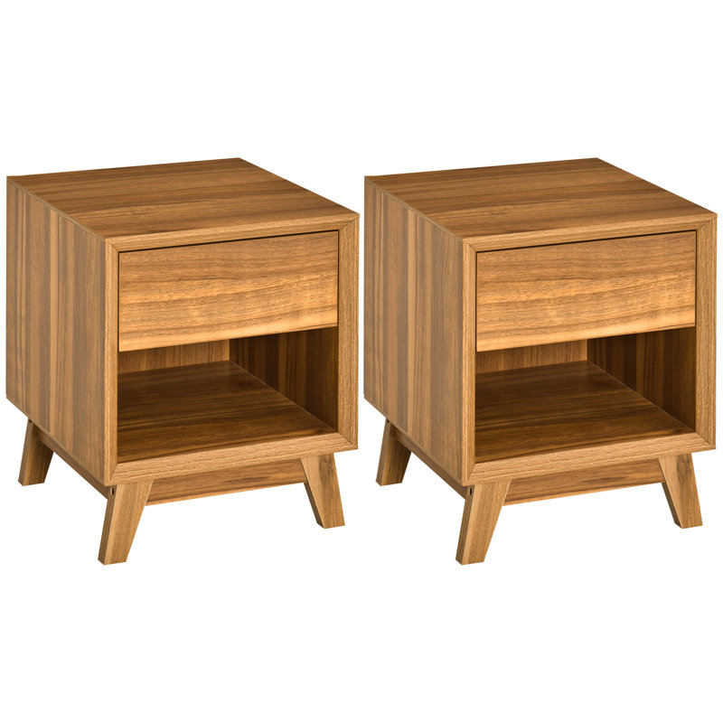 Mullica 40cm W Manufactured Wood Bedside Table