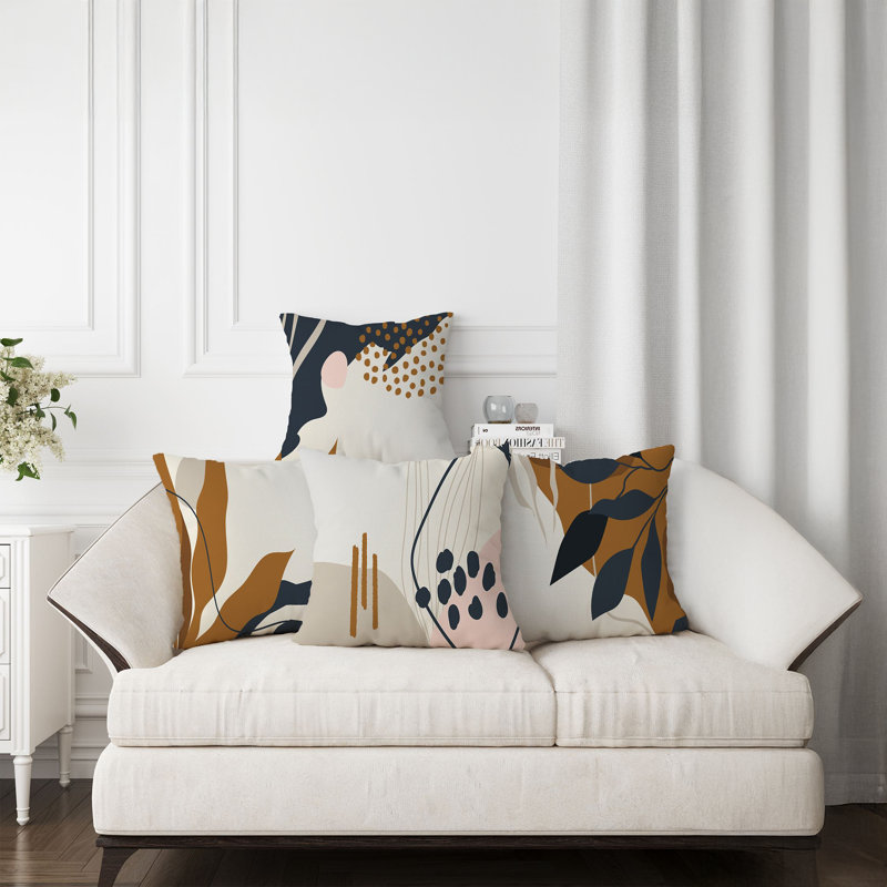 4 Pieces Washable & Ironable Cushion Cover Set
