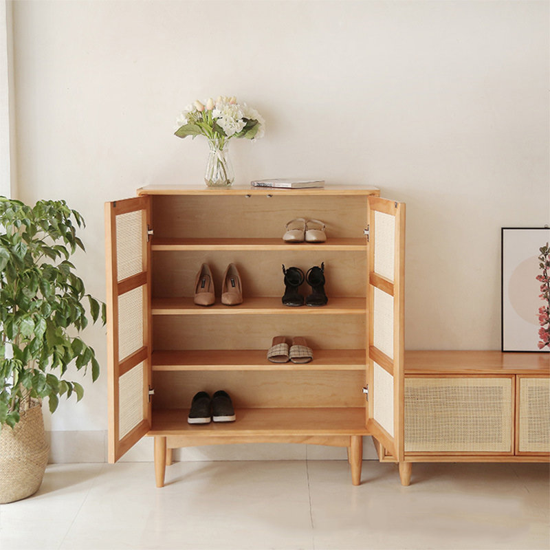 Vine Woven Multi-Layer Shoe Storage Cabinet