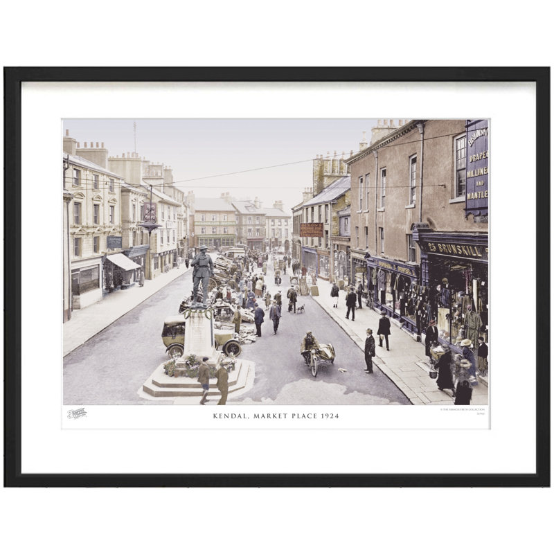 Kendal, Market Place 1924 by Francis Frith - Single Picture Frame Print, 60cm H x 80cm W x 2.3cm D