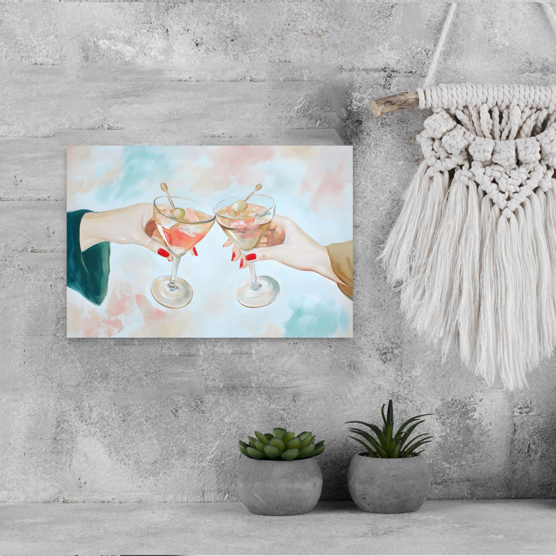 A Toast Abstract, art mural contemporain, H 12 po x l 18 po