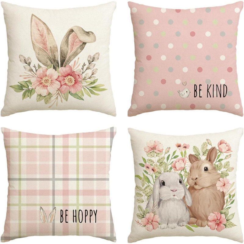 Reversible Pillow Cover, Pink