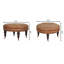 Repose-pieds brun en cuir Buffalo