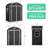 Outdoor Storage Shed Resin Garage Shed with Lockable Double Doors and Windows-126466733